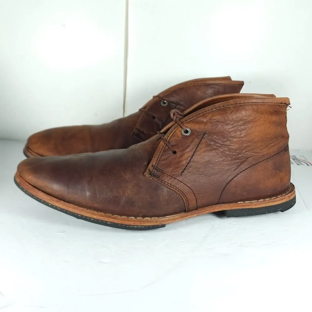 Timberland Boot Co. Men's Wodehouse US10 Brown Leather LaceUp Chukka Ankle Boots